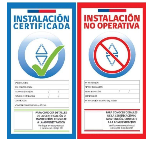 Sellos de certificación ascensores