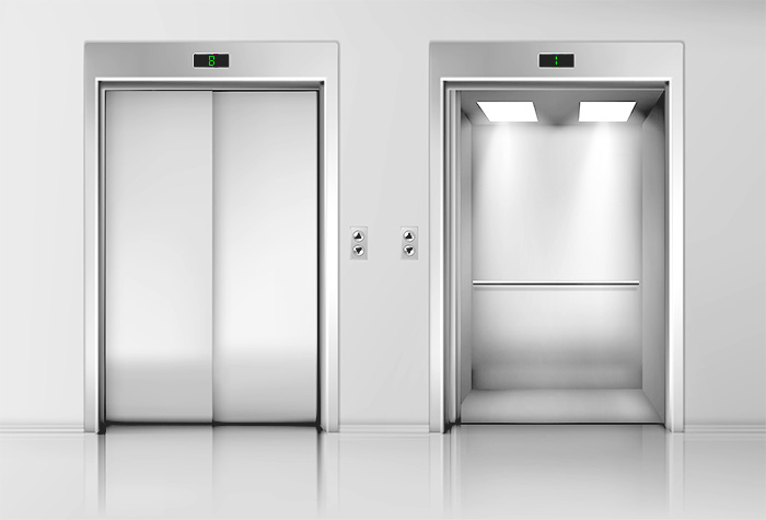 Vista Frontal Ascensores